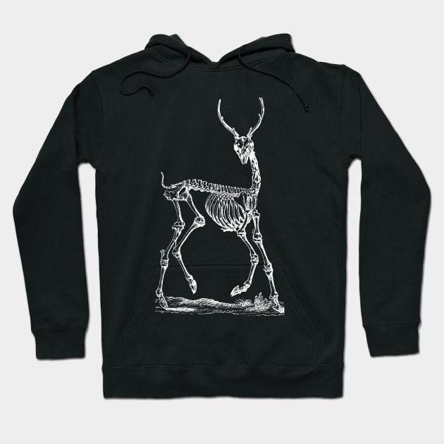 Deer Skeleton Hoodie by tommartinart